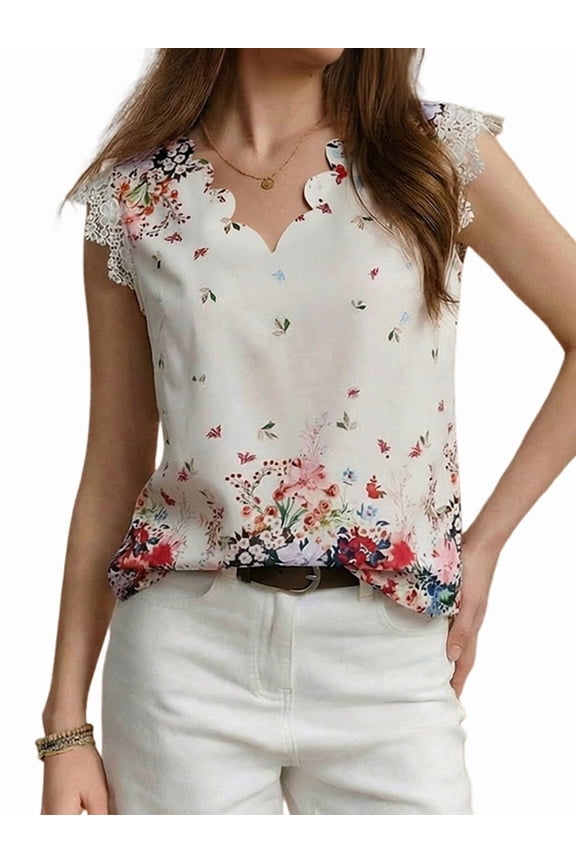 Womens Tops V Neck Flowy Loose Fit Basic Casual Tops White XL