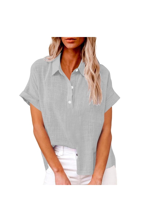 Womens Tops V Neck Summer Petal Sleeve Casual Tshirts