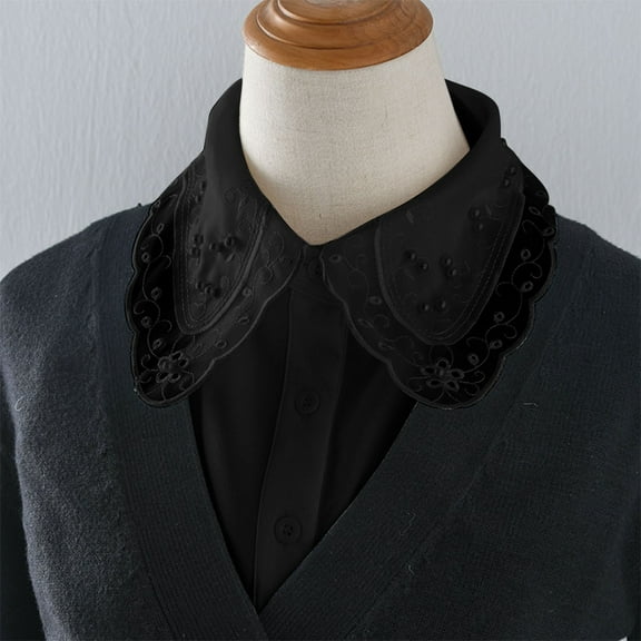 Womens Tops White Detachable Half Shirts Business Two Shirt Formal Shirts for Women Colla Shirt Attachment Small Half Turtleneck Half Shirts for Layering Button up Half Womens Dress Shirt Button up