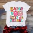 thumbnail image 1 of Womens Tops Women's 100 Days Of School Printed Shirt Short Sleeve Round Neck T Shirt Fashion Top Lightweight Soft Casual Outfit Clothes Shirts for Women, 1 of 4