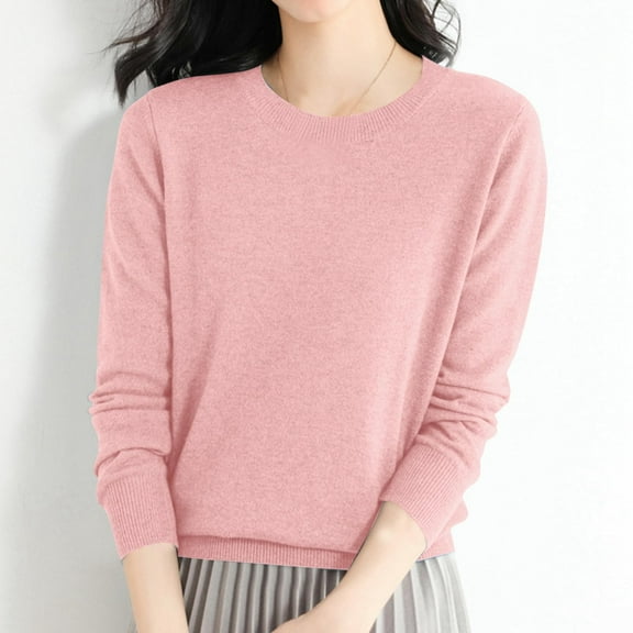 Womens Tops Women's Fashion Casual Long Sleeve Soft Comfort Knit Top