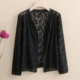 thumbnail image 1 of Womens Tops Women's Lightweight Solid Color Lace Open Front Casual Thin Cardigan Autumn Beach Cover Up Black, 1 of 3