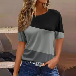 SHEIN Flower Print Round Neck T shirt Women Weekend Casual