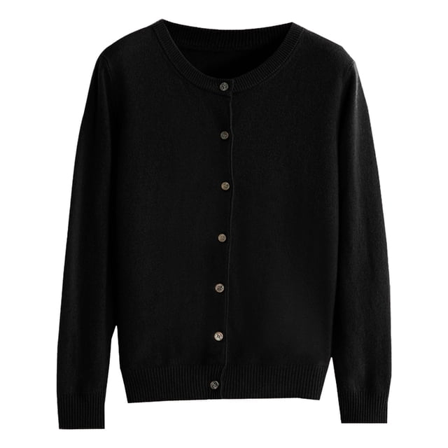 Womens Tops Womens Basic Crew Neck Long Sleeve Button Down Cardigan Sweaters for Women