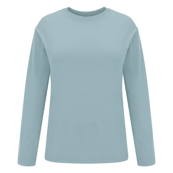 Womens Tops Womens Oversized Long Sleeve T Shirts Basic Crewneck Tee Fall Tops Casual Workout Fashion Casual Clothes Shirts for Women