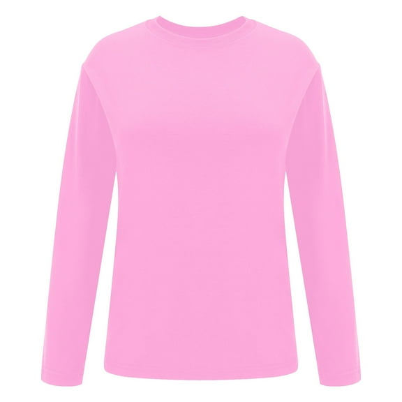 Womens Tops Womens Oversized Long Sleeve T Shirts Basic Crewneck Tee Fall Tops Casual Workout Fashion Casual Clothes Shirts for Women