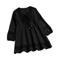 thumbnail image 1 of Womens Tops Womens Plus Size Tops Long Sleeve Shirts Blouses Lace Pleated Tunic Tops, 1 of 5