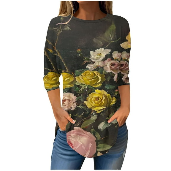 Womens Tops, Womens Summer Tops Casual Plus Size Lace Blouses for Women Elegant Womens T Shirts Graphic Tees Vintage Black Tees Slim Fit Generic Womens Tops Hide Belly