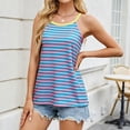 thumbnail image 1 of Womens Tops Womens Tank Top Summer Sleeveless Tees Striped Color Block Shirt Casual Loose Fit Pullover Tunic Blouse Shirts for Women, 1 of 6