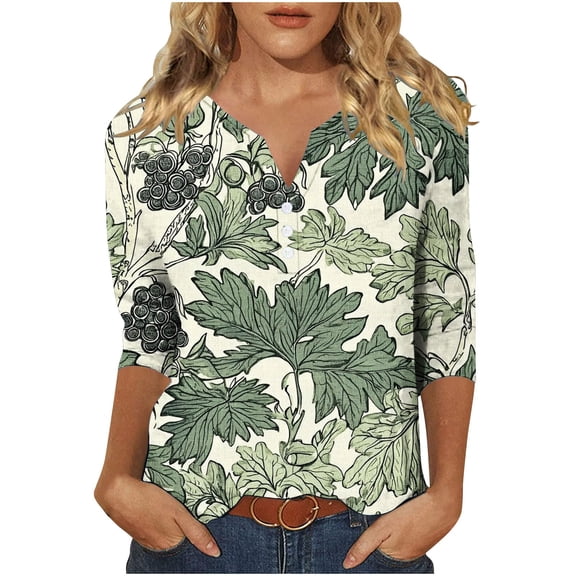 Womens Tops, Womens Tops Dressy Casual Short Sleeve Tunic Women Blouses for Work Short Sleeve Womens Funny T Shirts Cotton Graphic Tees Trendy Short Sleeve Button Up Shirts for Women Print