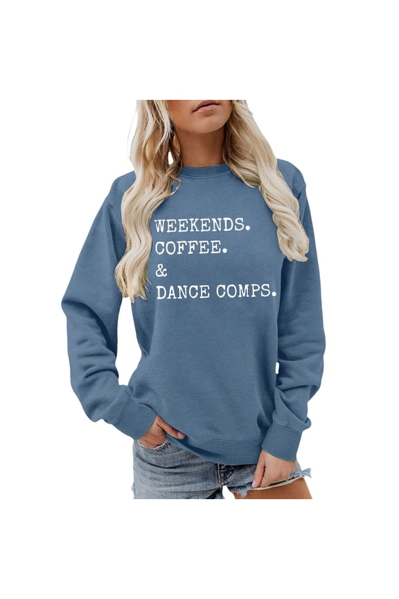 Womens Tops Womens Your Christmas Is Meowy And Printed Sweatshirt Graphic Crewneck Pullover