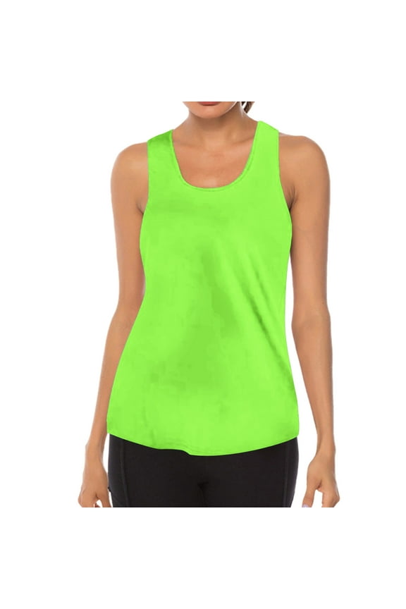 Womens Tops Workout O Neck Sleeveless Breathable Backless Tank Yoga Sports Quick Dry Active Wear Xl Size Tank Tops for Women