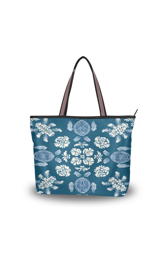 Womens Tote Bag Fashion Handbags Shoulder Bag Lightweight & Multi-Compartment Carryall Abstract Turtle Pattern M