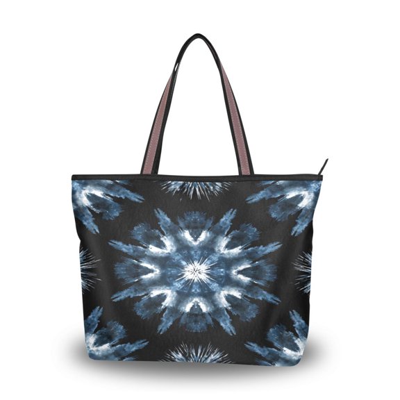 Womens Tote Bag Fashion Handbags Shoulder Bag Lightweight & Multi-Compartment Carryall Explosion Of Blue Ink L