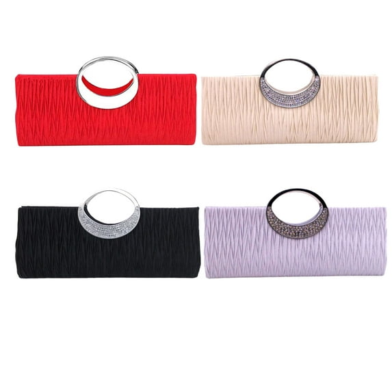 Womens Tote Bag Ladies Crystal Diamante Clutch Purse Bridal Wedding Evening Party Handbag Black White Silver Wallet/Silver