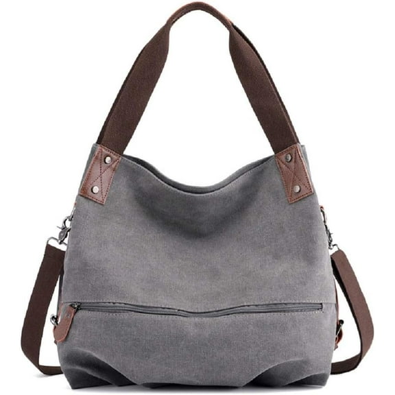 Womens Tote Handbag Satchel Hobo Shoulder Bag Casual Canvas Crossbody Bag Shopping Travel Purse