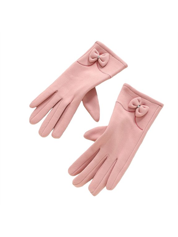 Womens Touch Screen Fleece Windproof Winter Warm Gloves Thick lining,sensitive touch fingertips,stretch fit,perfect for winter,shopping,daily commute and outdoor