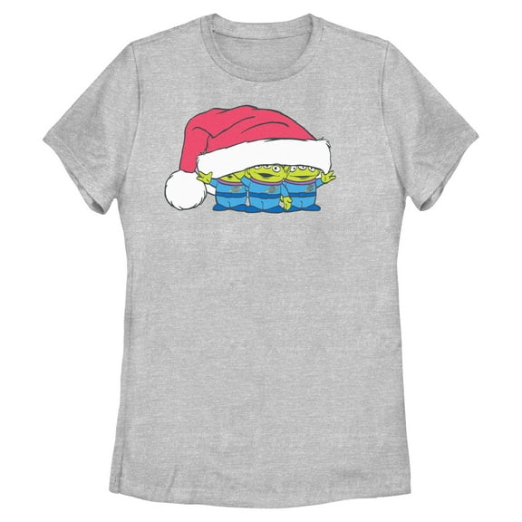 Womens Toy Story Christmas Aliens Santa Hat T Shirt