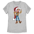 thumbnail image 1 of Womens Toy Story Christmas Woody Santa Hat T Shirt, 1 of 5