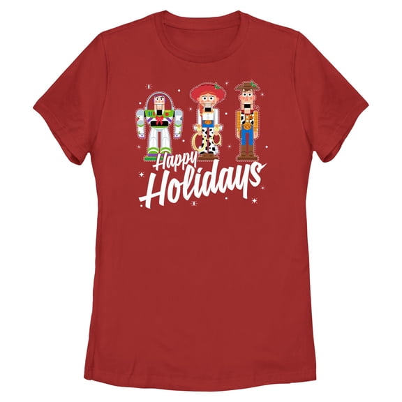 Womens Toy Story Happy Holidays Nutcracker Friends T Shirt