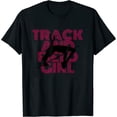thumbnail image 1 of Womens Track And Field Girl - Fun High Jump T-Shirt Black Small, 1 of 3