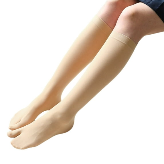 Womens Traditional Japanese Styles Stretchy Split Toe Casual Over the Calf Socks