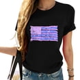 thumbnail image 1 of Womens Transgender Pride USA Flag Trans Color LGBT Equality T-Shirt Black, 1 of 5