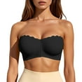 thumbnail image 1 of Womens Transparent Shoulder Strap Cordless Backless Convertible Bra, 1 of 4