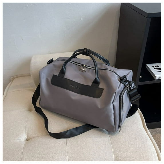 Womens Travel Duffel Bag, Gym Tote Bag with Shoe Compartment, Dry Wet Separation, for Sports, Yoga, and Swimming, Large Capacity Lightweight Carry on, Gray, by FAJHHA