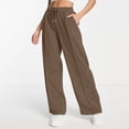 thumbnail image 1 of Womens Travel Palazzo Pants with Drawstring Wide Legs Lightweight Soft Elastic Waisted Trousers 2026 with Pockets, 1 of 7