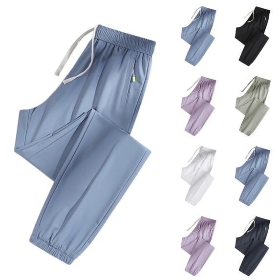 Womens Travel Pants Active Unisex Quick Drying Cool Stretch Pants With Zipper Pockets Breathable Loose Nylon Spandex Black XL