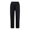 thumbnail image 1 of Womens Travel Pants Casual Solid Color Pants Elastic Waist With Zipper Multiple Pockets Comfortable Cotton Linen Long Trousers 2Xl Pants For Women, 1 of 3