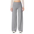 thumbnail image 1 of Womens Travel Pants Wide Leg Yoga Pants Tummy Control High Waisted Stretch Workout Sweatpants Loose Fit Athletic Flare Style Polyester Unrestricted Movement Flattering Silhouette M Pants For Women, 1 of 7