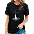 thumbnail image 1 of Womens Tree Roots Cross Jesus T-Shirt Black 2XL, 1 of 5