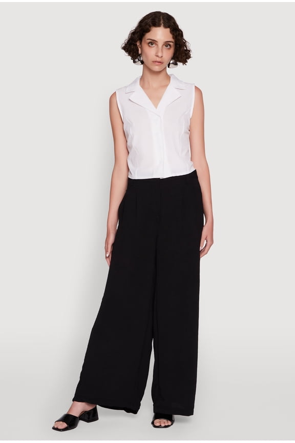 Womens Trendy Button Front Cropped Blazer Vest