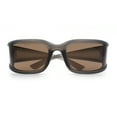 thumbnail image 1 of Womens Trendy Curved Wrap Around Rectangle Thick Temple Plastic Sunglasses Slate - Brown, 1 of 8