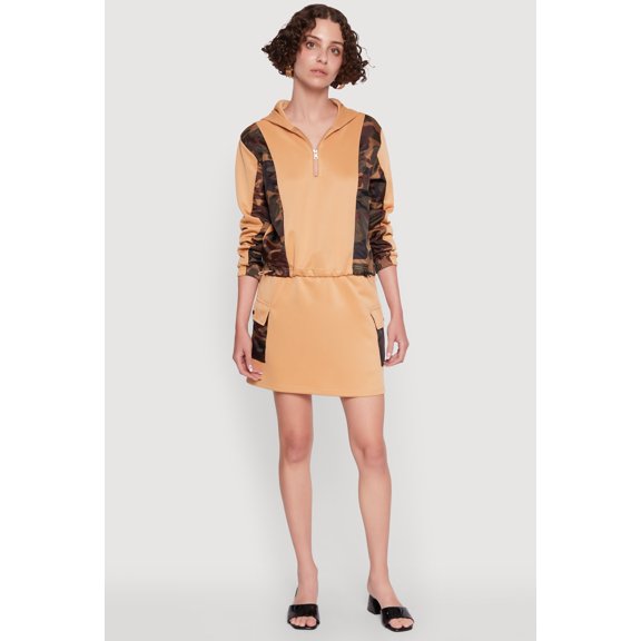 Womens Trendy Drawstring Waist Cargo Skirt