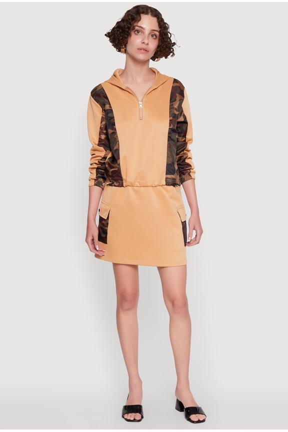 Womens Trendy Drawstring Waist Cargo Skirt