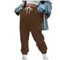 thumbnail image 1 of Womens Trendy Hip Hop Sweatpants Y2k Baggy Sweatpants Drawstring Jogger Pants Retro Loose Fit Cargo Pants Streetwear, 1 of 5