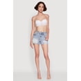thumbnail image 1 of Womens Trendy Rhinestone Fishnet V Neck Crop Top, 1 of 5