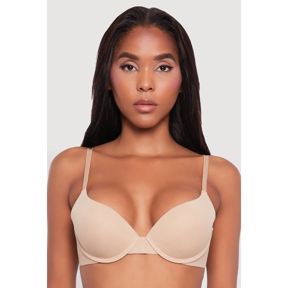 Womens Trendy Seamless Adjustable Strap Padded Push Up Bra