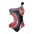 thumbnail image 1 of Womens Trendy Off Shoulder Ruffle Bikini Tummy Control Set High Waist Triangle Two Piece Swimsuit Bathing Suits Slim Fit Summer Beachwear Multicolor L, 1 of 4
