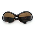 thumbnail image 1 of Womens Trendy Wrap Around Bug Eye Oval Sport Fashion Plastic Sunglasses Tortoise - Brown, 1 of 8