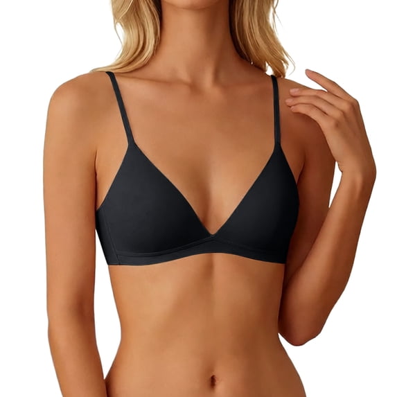 Womens Triangle Bra for Small Bust Seamless Wireless Bralette Comforty Everyday T shirt Bra