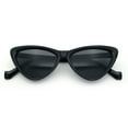 thumbnail image 1 of Womens Triangle Gothic Fashion Cat Eye Plastic Retro Sunglasses All Black, 1 of 8