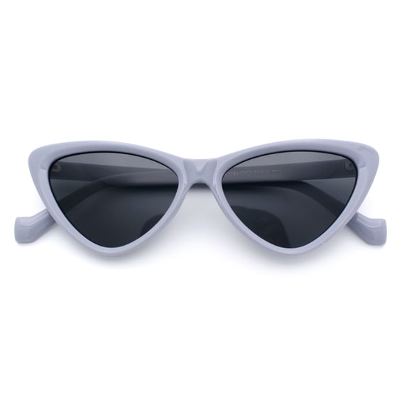 Womens Triangle Gothic Fashion Cat Eye Plastic Retro Sunglasses Grey - Black
