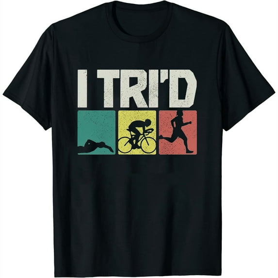 Womens Triathlon I Tri'D Funny Swim Bike Run Tri Triathlete Sports Long Sleeve T-Shirt White 4X-Large