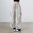 thumbnail image 1 of Womens Trousers Business Casual Outfits for Women Grey Work Pants Women Loose Pants Wide Leg Pants Woman Womens Summer Outfits, 1 of 3