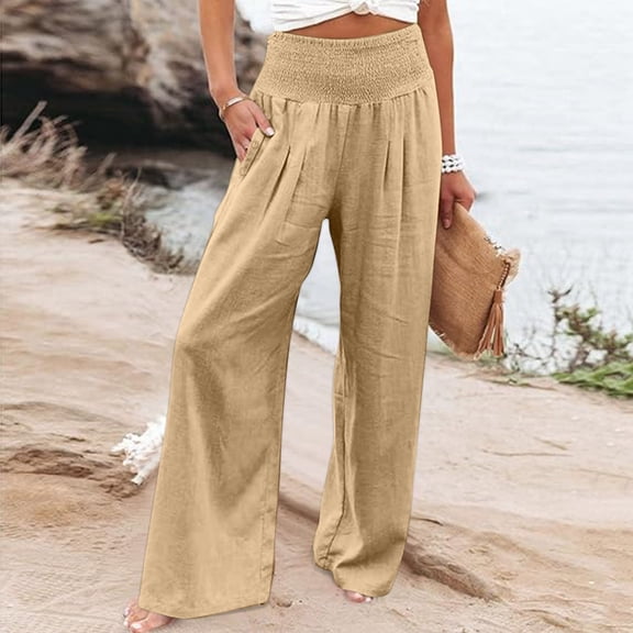 Womens Trousers Casual Womens Pants Brown Womens Pants Loose Sweatpants Women Wide Leg Womens Pants Summer Pants for Women 2025