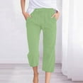 thumbnail image 1 of Womens Trousers Ladies Casual Pants Green Work Pants for Women Comfy Pants High Waisted Pants Women's Fall Pants, 1 of 3